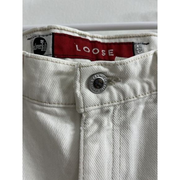 LEVI'S Silver Tab Women's 29x32 Size 8 White Denim Baggy Loose Fit Y2K USA‎ 90’s - Picture 4 of 12